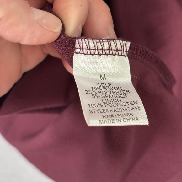 Altard State Dress Medium Burgundy Scalloped Pleated Academia Preppy Twee Career - Picture 9 of 12